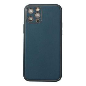 Newface iPhone 12 Pro Max Coco Deri Silikon Kapak - Mavi Kılıf