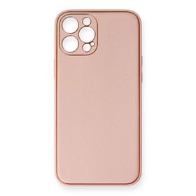 Newface iPhone 12 Pro Max Coco Deri Silikon Kapak Pembe Cep Telefonu Kılıfı