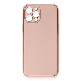 Newface iPhone 12 Pro Max Coco Deri Silikon Kapak Pembe Cep Telefonu Kılıfı