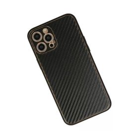 Newface iPhone 12 Pro Max Coco Karbon Silikon Siyah Cep Telefonu Kılıfı