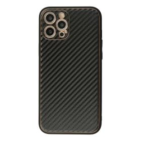 Newface iPhone 12 Pro Max Coco Karbon Silikon Siyah Cep Telefonu Kılıfı