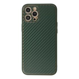 Newface iPhone 12 Pro Max Coco Karbon Silikon Yeşil Cep Telefonu Kılıfı