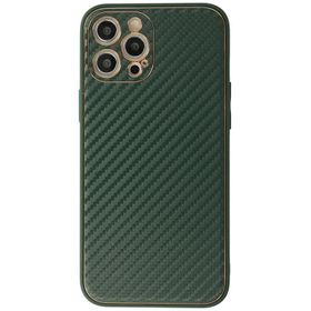 Newface iPhone 12 Pro Max Coco Karbon Silikon Yeşil Cep Telefonu Kılıfı