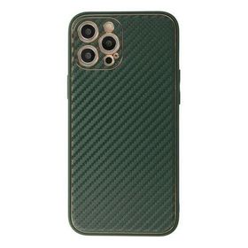 Newface iPhone 12 Pro Max Coco Karbon Silikon Yeşil Cep Telefonu Kılıfı
