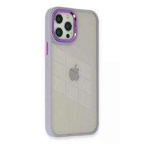 Newface iPhone 12 Pro Max Dora Kapak Lila Cep Telefonu Kılıfı