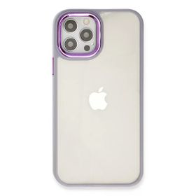 Newface iPhone 12 Pro Max Dora Kapak Lila Cep Telefonu Kılıfı