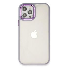 Newface iPhone 12 Pro Max Dora Kapak Lila Cep Telefonu Kılıfı