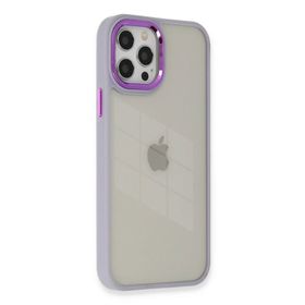 Newface iPhone 12 Pro Max Dora Kapak Lila Cep Telefonu Kılıfı