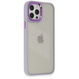 Newface iPhone 12 Pro Max Dora Kapak Lila Cep Telefonu Kılıfı