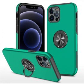 Newface iPhone 12 Pro Max Elit Yüzüklü Kapak Yeşil Kılıf