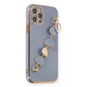 Newface iPhone 12 Pro Max Esila Silikon Gri Cep Telefonu Kılıfı