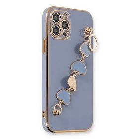 Newface iPhone 12 Pro Max Esila Silikon Gri Cep Telefonu Kılıfı