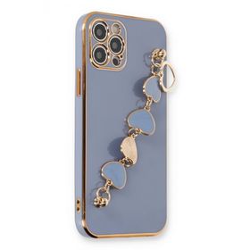 Newface iPhone 12 Pro Max Esila Silikon Gri Cep Telefonu Kılıfı