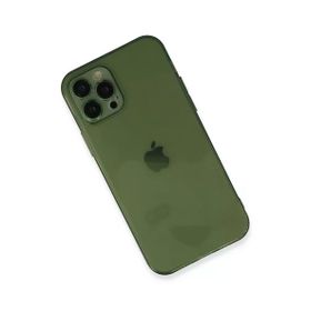 Newface iPhone 12 Pro Max Fly Lens Silikon - Yeşil Kılıf