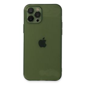 Newface iPhone 12 Pro Max Fly Lens Silikon - Yeşil Kılıf