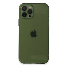 Newface iPhone 12 Pro Max Fly Lens Silikon - Yeşil Kılıf