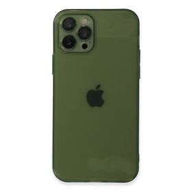 Newface iPhone 12 Pro Max Fly Lens Silikon - Yeşil Kılıf
