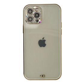Newface iPhone 12 Pro Max Liva Taşlı Silikon Beyaz Cep Telefonu Kılıfı