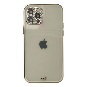 Newface iPhone 12 Pro Max Liva Taşlı Silikon Beyaz Cep Telefonu Kılıfı