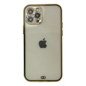 Newface iPhone 12 Pro Max Liva Taşlı Silikon Siyah Cep Telefonu Kılıfı