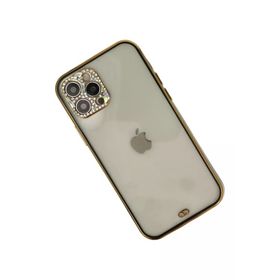 Newface iPhone 12 Pro Max Liva Taşlı Silikon Siyah Cep Telefonu Kılıfı