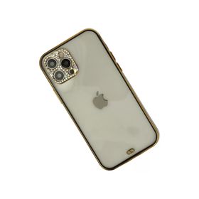 Newface iPhone 12 Pro Max Liva Taşlı Silikon Siyah Cep Telefonu Kılıfı