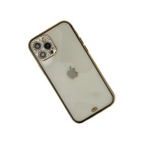 Newface iPhone 12 Pro Max Liva Taşlı Silikon Siyah Cep Telefonu Kılıfı