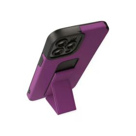 Newface iPhone 12 Pro Max Mega Standlı Silikon - Mor Kılıf