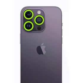 Newface iPhone 12 Pro Max Neon Fosforlu Yeşil Kamera Lens