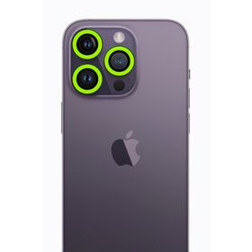 Newface iPhone 12 Pro Max Neon Fosforlu Yeşil Kamera Lens