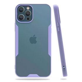Newface iPhone 12 Pro Max Platin Silikon Lila Cep Telefonu Kılıfı