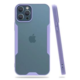 Newface iPhone 12 Pro Max Platin Silikon Lila Cep Telefonu Kılıfı