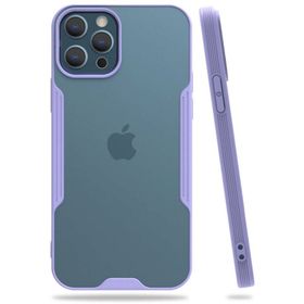 Newface iPhone 12 Pro Max Platin Silikon Lila Cep Telefonu Kılıfı