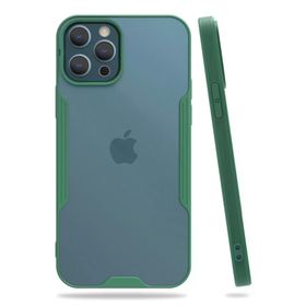 Newface iPhone 12 Pro Max Platin Silikon Yeşil Cep Telefonu Kılıfı