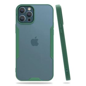 Newface iPhone 12 Pro Max Platin Silikon Yeşil Cep Telefonu Kılıfı
