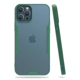 Newface iPhone 12 Pro Max Platin Silikon Yeşil Cep Telefonu Kılıfı