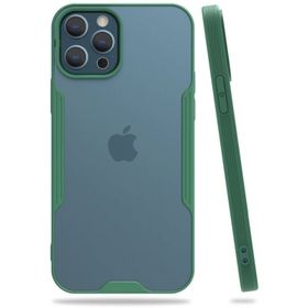 Newface iPhone 12 Pro Max Platin Silikon Yeşil Cep Telefonu Kılıfı