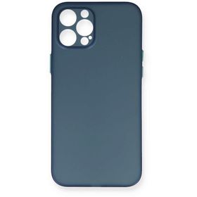 Newface iPhone 12 Pro Max PP Ultra İnce Kapak Mavi Cep Telefonu Kılıfı
