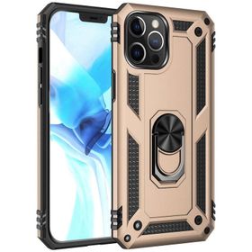 Newface iPhone 12 Pro Max Sofya Yüzüklü Silikon Kapak Gold Kılıf
