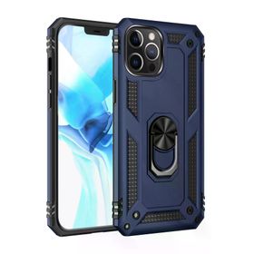 Newface iPhone 12 Pro Max Sofya Yüzüklü Silikon Kapak Lacivert Kılıf