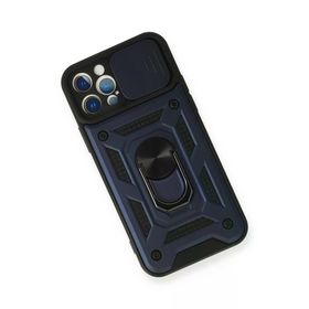 Newface İphone 12 Pro Pars Lens Yüzüklü Silikon Lacivert Cep Telefonu Kılıfı