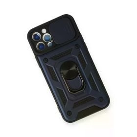 Newface İphone 12 Pro Pars Lens Yüzüklü Silikon Lacivert Cep Telefonu Kılıfı