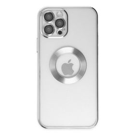 Newface iPhone 12 Pro Slot Silikon Gümüş Cep Telefonu Kılıfı