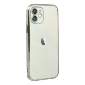 Newface iPhone 12 Razer Lensli Silikon - Gümüş Kılıf