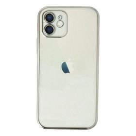 Newface iPhone 12 Razer Lensli Silikon - Gümüş Kılıf