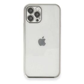Newface iPhone 12 Razer Lensli Silikon - Gümüş Kılıf