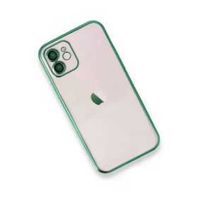 Newface iPhone 12 Razer Lensli Silikon - Yeşil Kılıf