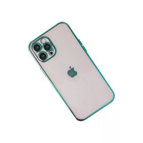 Newface iPhone 12 Razer Lensli Silikon - Yeşil Kılıf