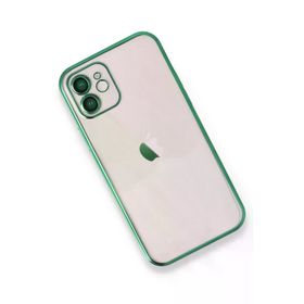 Newface iPhone 12 Razer Lensli Silikon - Yeşil Kılıf