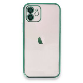 Newface iPhone 12 Razer Lensli Silikon - Yeşil Kılıf